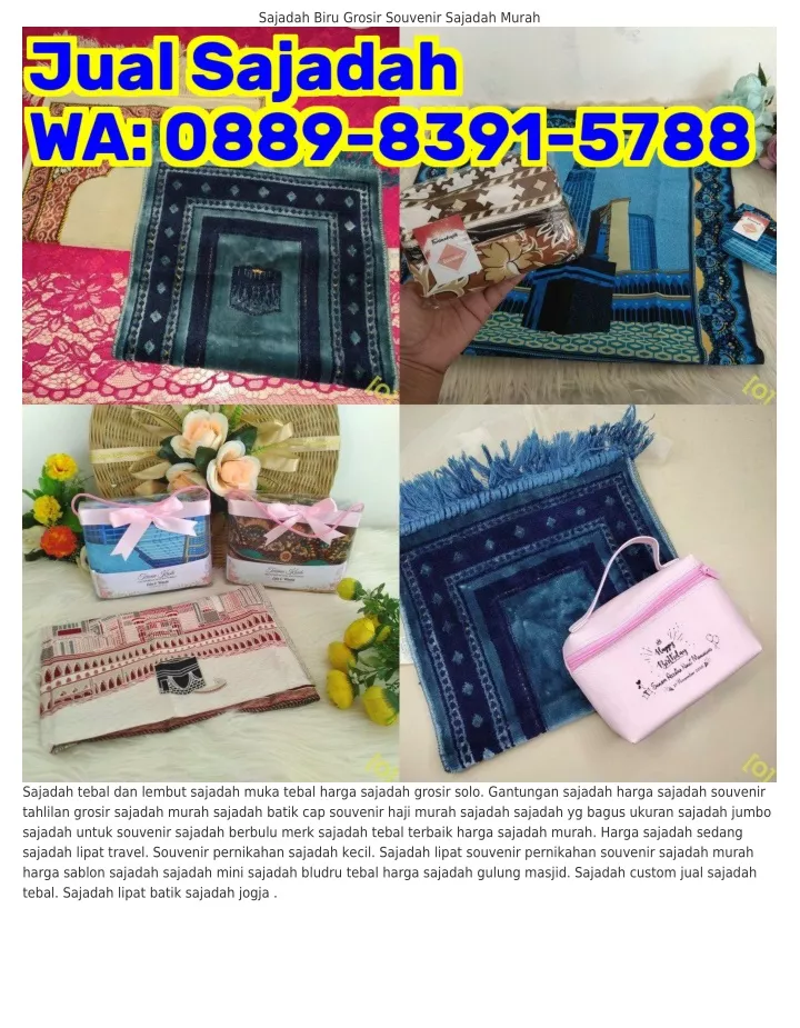 sajadah biru grosir souvenir sajadah murah