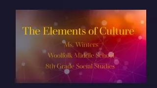 PPT The Elements of Culture