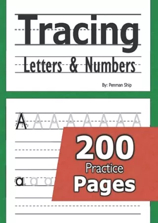 get [PDF] Download Tracing Letters and Numbers : 200 Practice Pages: Workbook for Preschool,