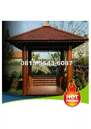 0823-3777-8295 Harga Gazebo Kayu Jati Minimalis