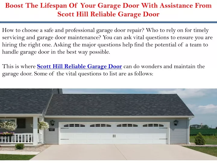 boost the lifespan of your garage door with