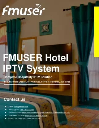FMUSER Hotel IPTV Solution Introduction