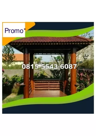 0823-3777-8295 Harga Gazebo Kayu Kelapa 2X2