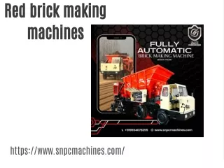 Red brick making machines