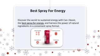 Best Spray For Energy