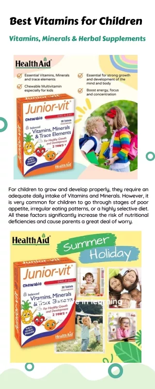 Best Vitamins for Children in UK