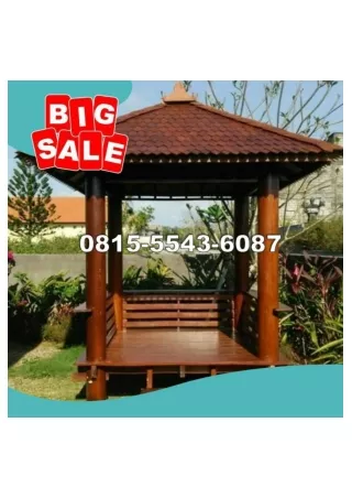 0823-3777-8295 Jasa Pembuatan Gazebo Kayu Kelapa