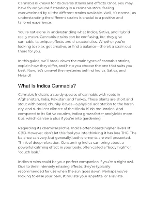 What Is the Difference Between Indica, Sativa, and Hybrid_