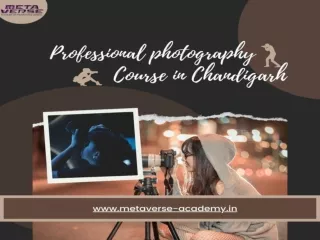 Professional Photography Course in Chandigarh