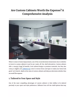 are custom cabinets worth the expense
