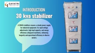 Efficient Power Management: Unveiling the 30 kVA Servo Stabilizer for Optimal Vo