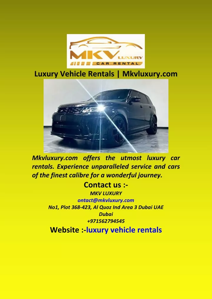 luxury vehicle rentals mkvluxury com