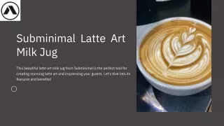 Latte Art Milk Jug - Subminimal