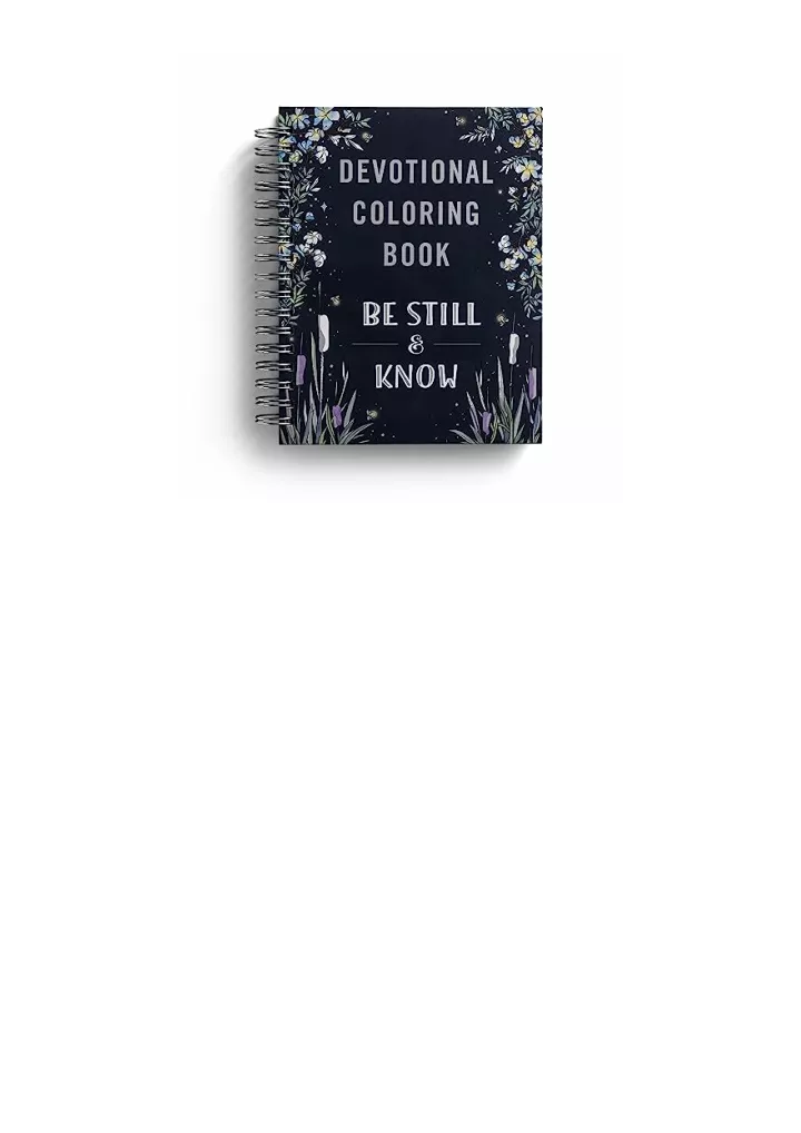 PPT Ebook download Be Still and Know Devotional Coloring Book free