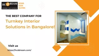 Turnkey Interior Solutions in Bangalore - HCD DREAM Interior Solutions