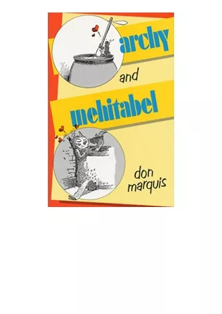 Kindle online PDF Archy and Mehitabel full