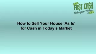 How to Sell Your House ‘As Is’ for Cash in Today’s Market
