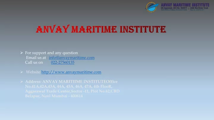 anvay maritime institute