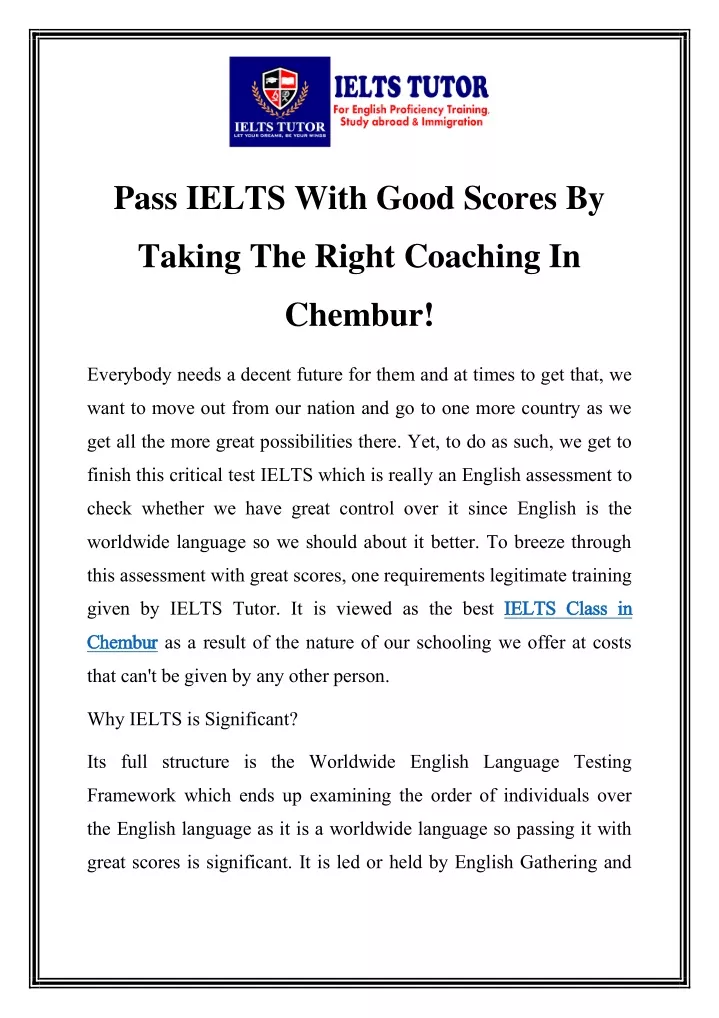 pass ielts with good scores by