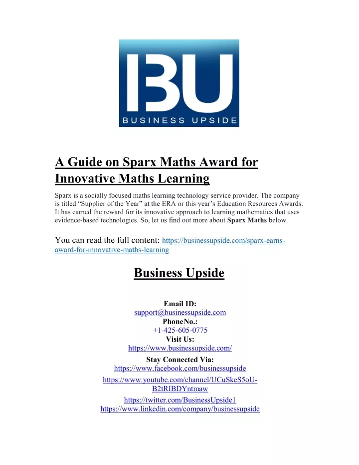 a guide on sparx maths award for innovative maths