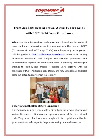 From Application to Approval A Step by Step Guide with DGFT Delhi Cases Consultants