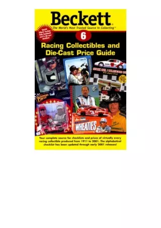 Ebook download Beckett Racing Price Guide and Alphabetical Checklist BECKETT RACING COLLECTIBLES AND DIECAST PRICE GUIDE
