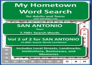 GET (️PDF️) DOWNLOAD My Hometown Word Search for Adults and Teens SAN ANTONIO (TX) Vol 2 o