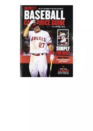 PDF read online Beckett Baseball Card Price Guide 2019 for android
