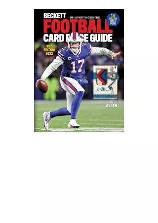 Download PDF Beckett Football Card Price Guide 2022 for ipad