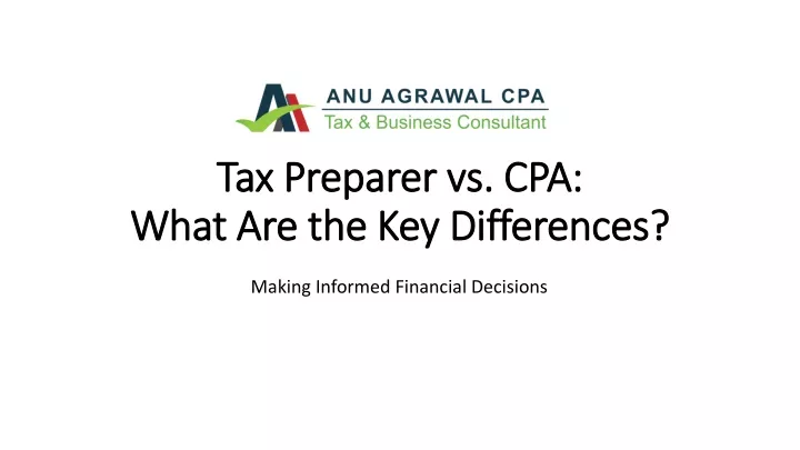 tax preparer vs cpa what are the key differences