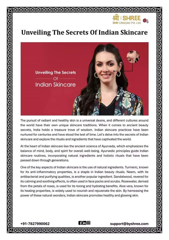 PPT - Unveiling The Secrets Of Indian Skincare PowerPoint Presentation 