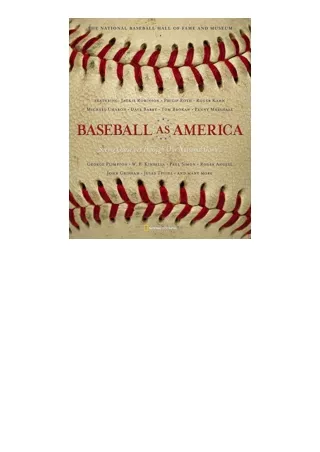 Download Baseball as AmericaSeeing Ourselves Through Our National Game for android