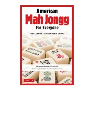 PDF read online American Mah Jongg for Everyone The Complete Beginners Guide for ipad