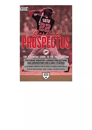 Download Baseball Prospectus 2022 full