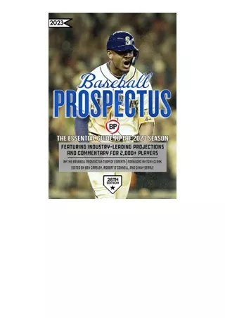 Download PDF Baseball Prospectus 2023 unlimited