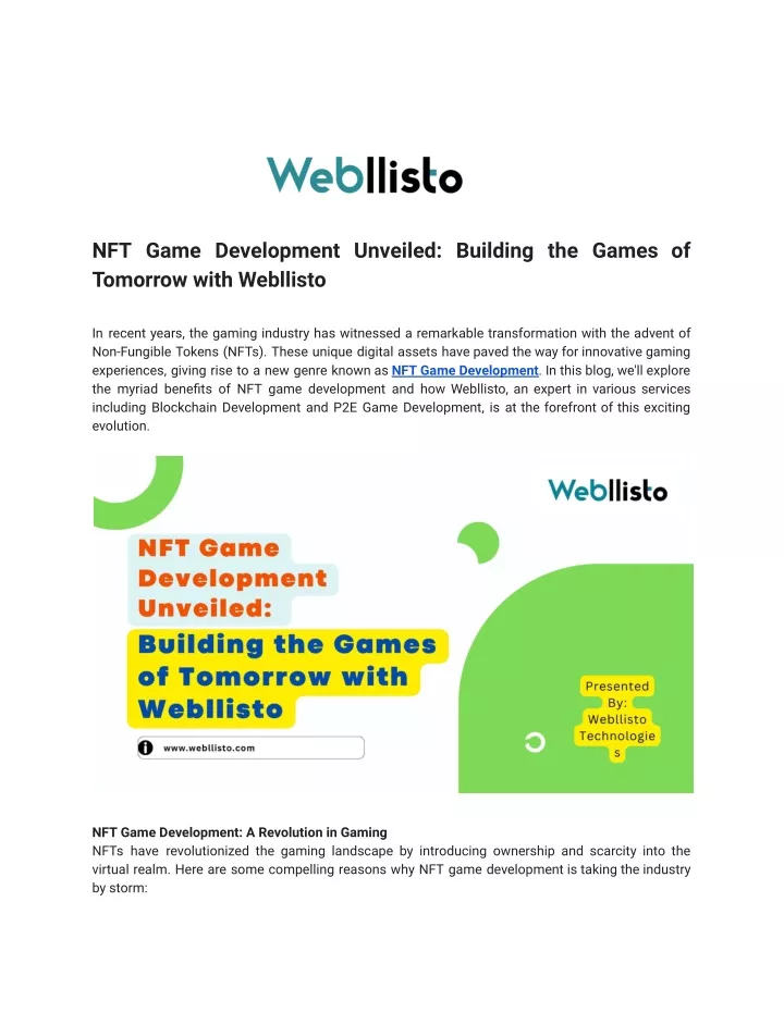 nft game development unveiled building the games