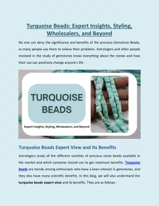 turquoise beads expert insights styling