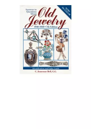 Kindle online PDF Answers To Questions About Old Jewelry for ipad