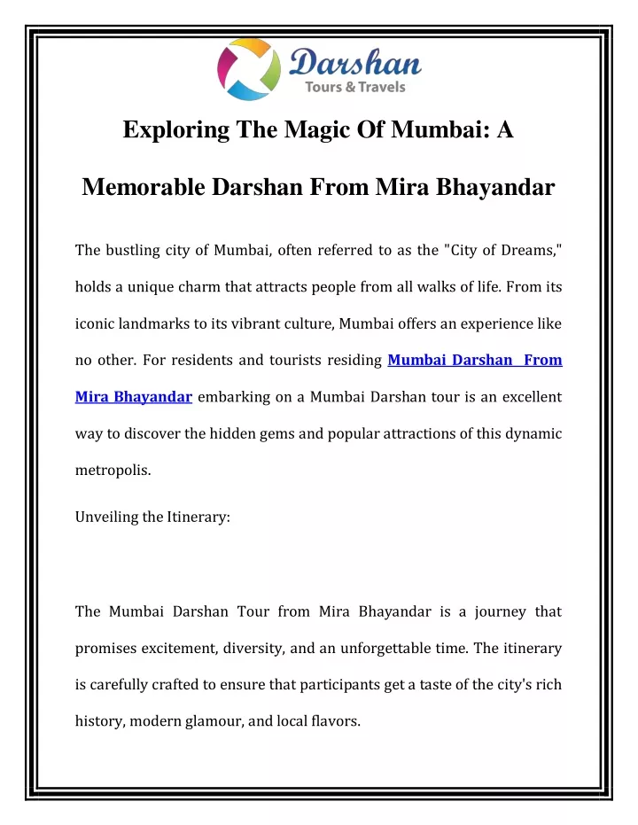 exploring the magic of mumbai a