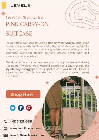 Travel in Style with a Pink Carry-On Suitcase