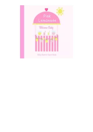Ebook download Baby Shower Guest Book Pink Lemonade Welcome Baby Girl Spring / Summer Theme DecorationsSign in Guestbook