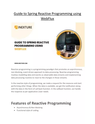 guide to spring reactive programming using webflux