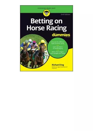 Download PDF Betting on Horse Racing For Dummies for ipad