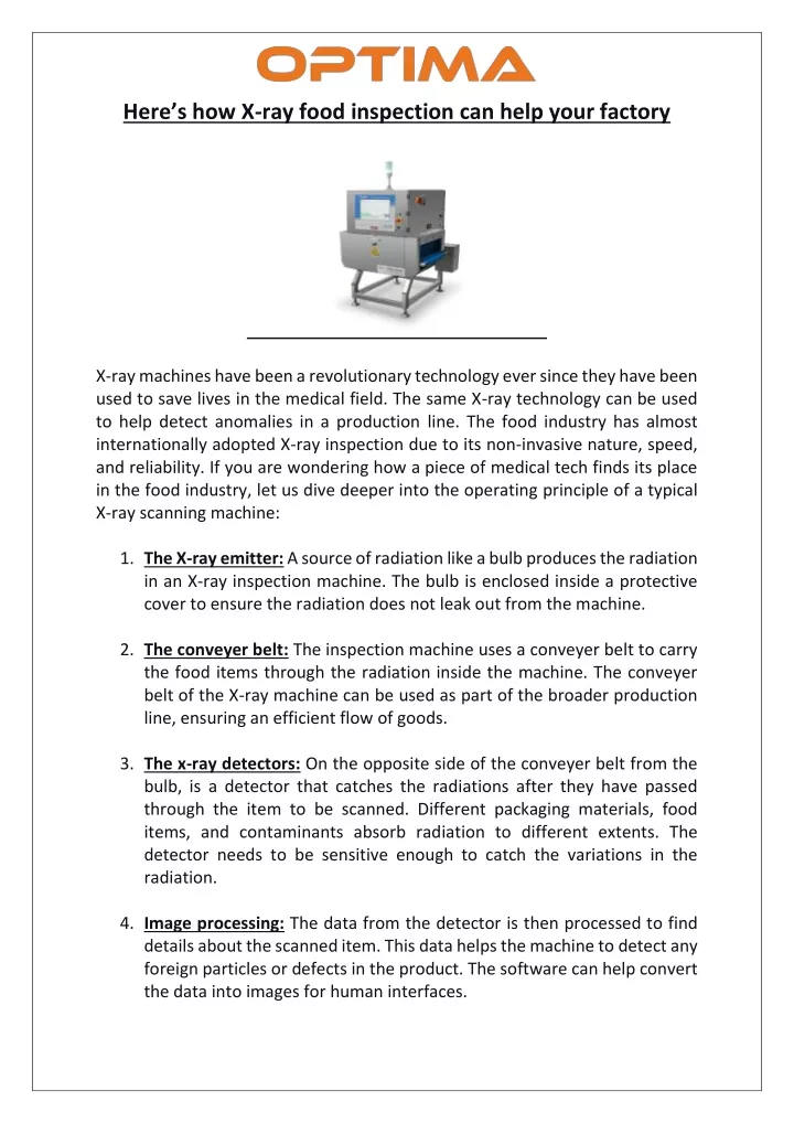 here s how x ray food inspection can help your