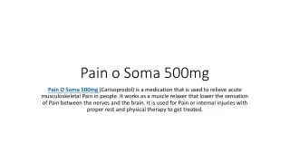 Pain o Soma 500mg