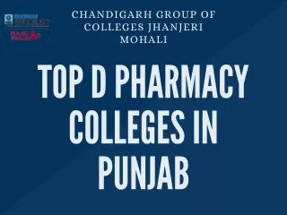 Top D Pharmacy Colleges in Punjab