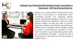 _Best Career Counsellor in Vancouver - MS Tax & Accounting Inc.