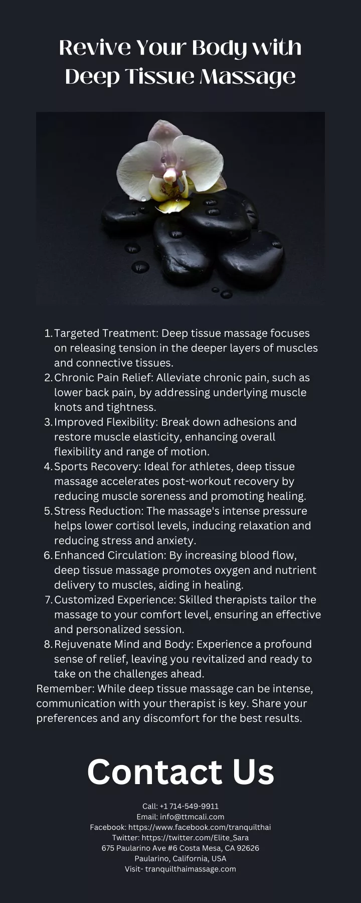revive your body with deep tissue massage
