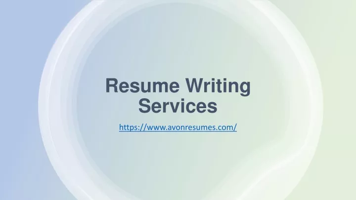 resume writing services