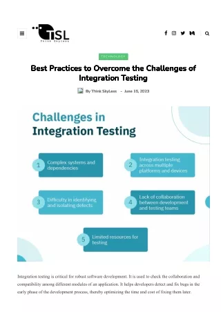 Best Practices to Overcome the Challenges of Integration Testing